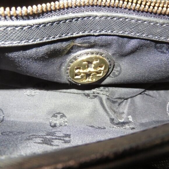 TORY BURCH Fleming Black Structured Quilted leather flap chain crossbody handbag - Picture 11 of 14